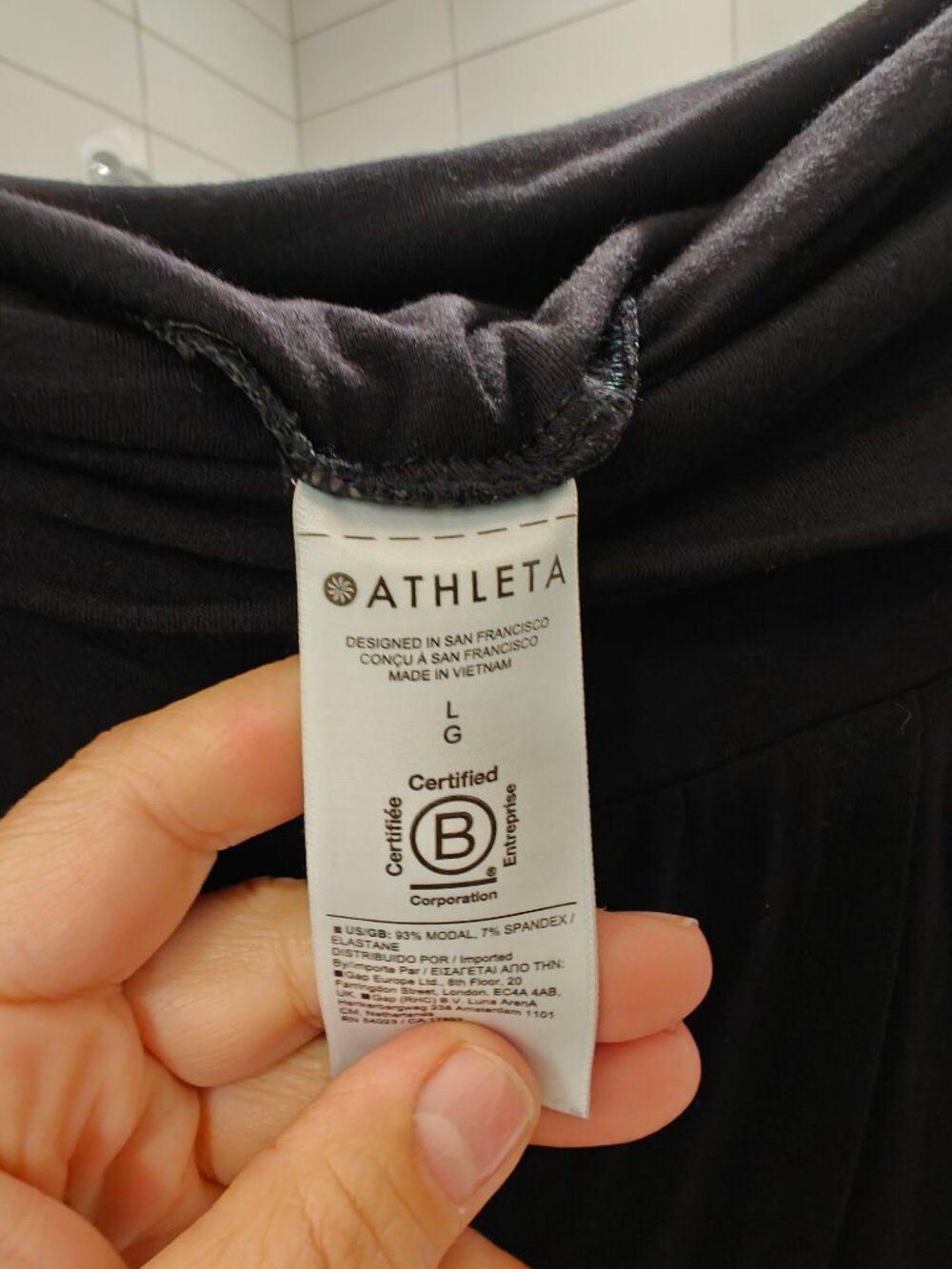 Athleta Release Pants | Black | Size Large | Modal Wrap Lounge Yoga - Picture 4 of 5